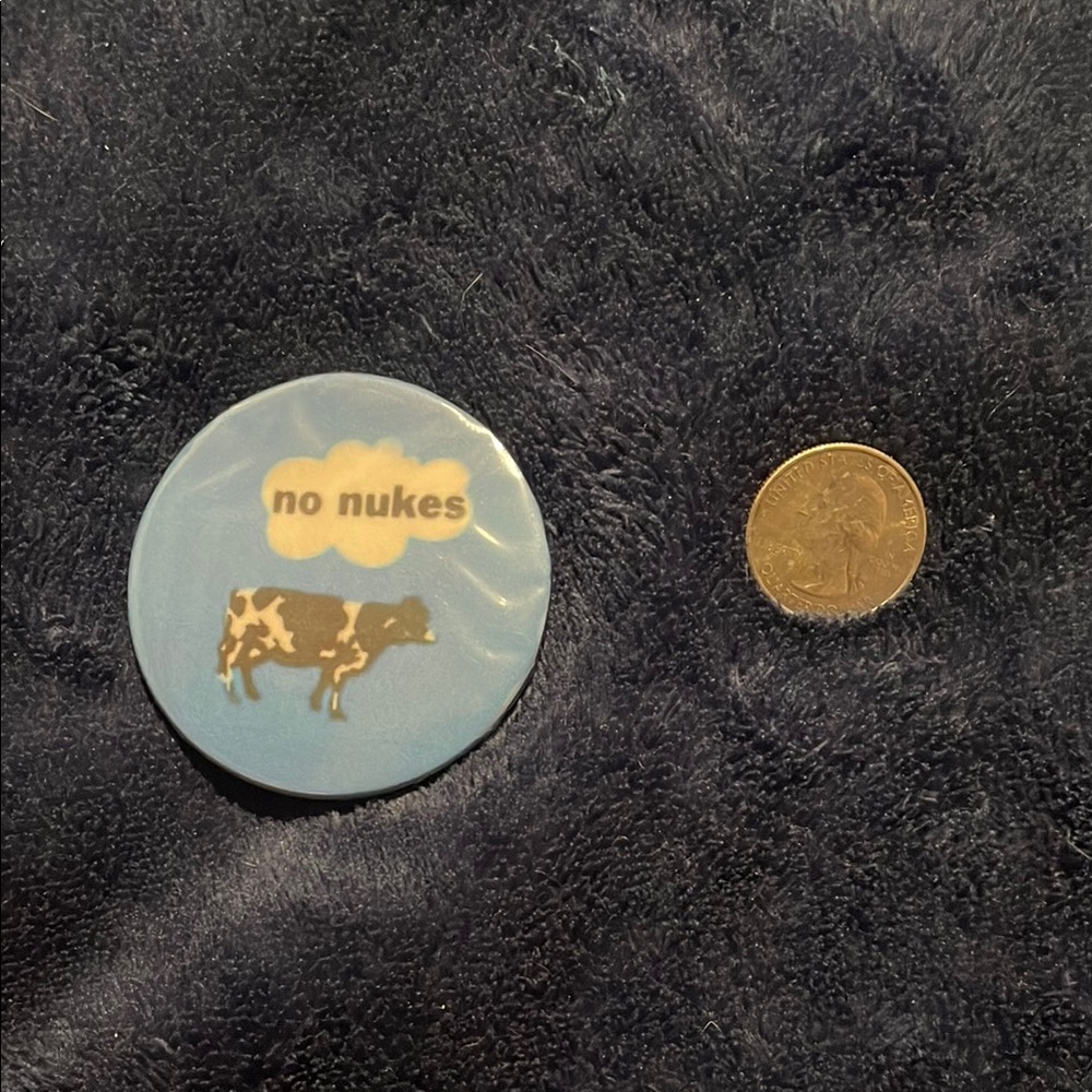 No Nukes Button Pin